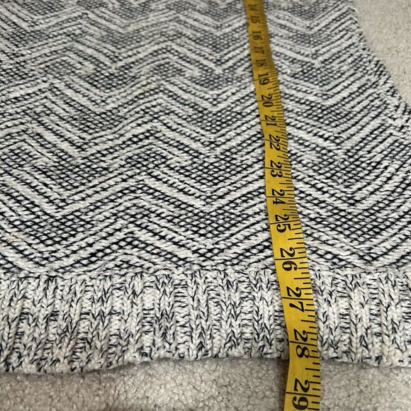 Indigenous Sweater Gray Black 100% Organic Cotton Hand-Loomed Peru Size Large - Picture 6 of 6